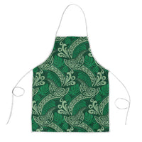 Forest Green Monstera Apron Polynesian Tribal Pattern - Polynesian Pride