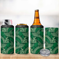 Forest Green Monstera 4 in 1 Can Cooler Tumbler Polynesian Tribal Pattern - Polynesian Pride