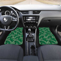 Forest Green Monstera Car Mats Polynesian Tribal Pattern - Polynesian Pride