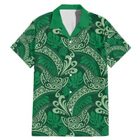 Forest Green Monstera Family Matching Mermaid Dress and Hawaiian Shirt Polynesian Tribal Pattern - Polynesian Pride