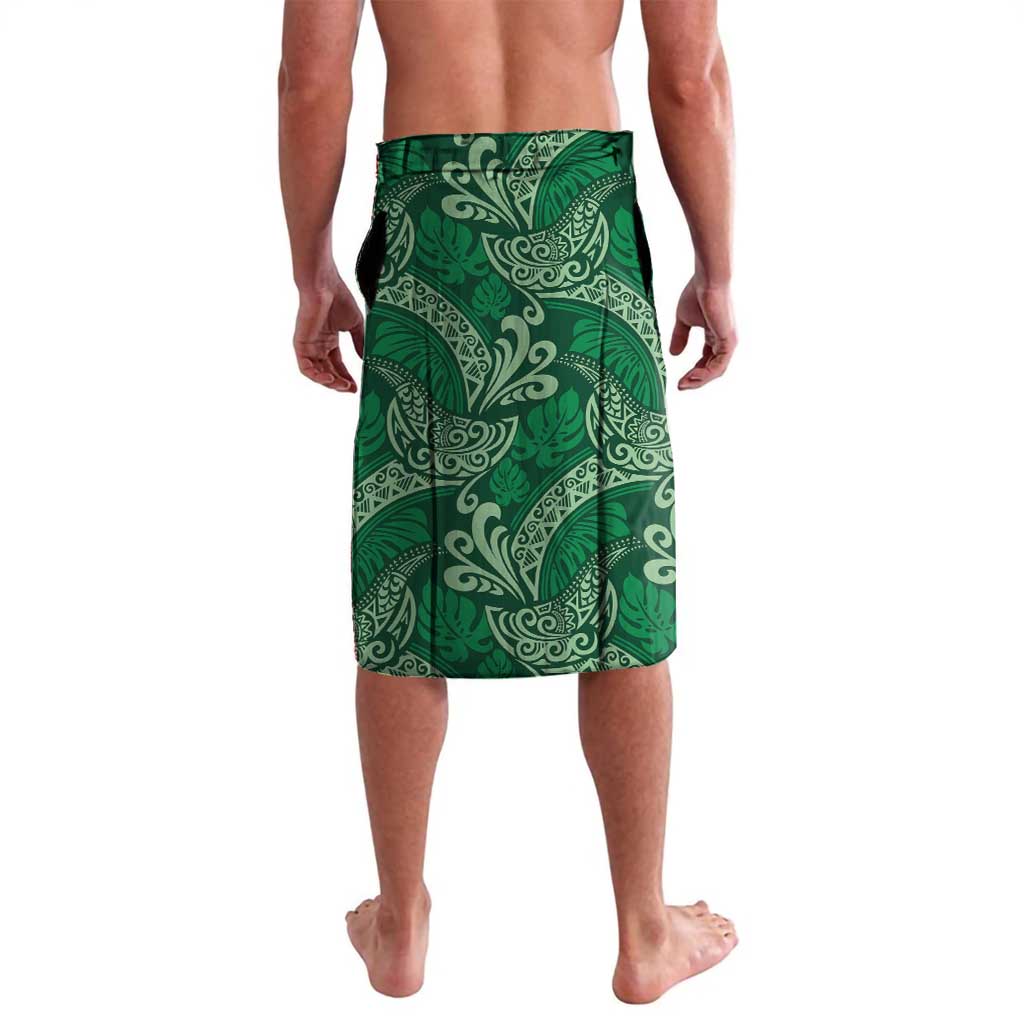 Forest Green Monstera Lavalava Polynesian Tribal Pattern - Polynesian Pride