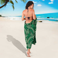 Forest Green Monstera Sarong Polynesian Tribal Pattern - Polynesian Pride