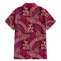 Sweet Pink Monstera Family Matching Mermaid Dress and Hawaiian Shirt Polynesian Tribal Pattern - Polynesian Pride