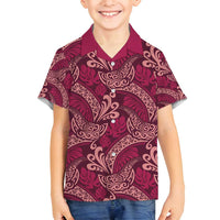 Sweet Pink Monstera Family Matching Puletasi and Hawaiian Shirt Polynesian Tribal Pattern - Polynesian Pride