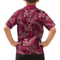 Sweet Pink Monstera Family Matching Short Sleeve Bodycon Dress and Hawaiian Shirt Polynesian Tribal Pattern - Polynesian Pride