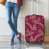 Sweet Pink Monstera Luggage Cover Polynesian Tribal Pattern - Polynesian Pride