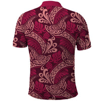 Sweet Pink Monstera Polo Shirt Polynesian Tribal Pattern - Polynesian Pride
