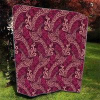 Sweet Pink Monstera Quilt Polynesian Tribal Pattern - Polynesian Pride