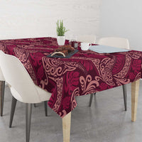 Sweet Pink Monstera Tablecloth Polynesian Tribal Pattern - Polynesian Pride