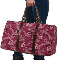 Sweet Pink Monstera Travel Bag Polynesian Tribal Pattern - Polynesian Pride