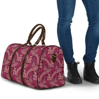Sweet Pink Monstera Travel Bag Polynesian Tribal Pattern - Polynesian Pride