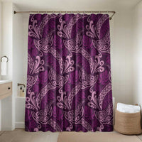 Royal Purple Monstera Bathroom Set Polynesian Tribal Pattern - Polynesian Pride