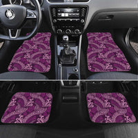 Royal Purple Monstera Car Mats Polynesian Tribal Pattern - Polynesian Pride