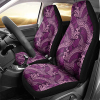 Royal Purple Monstera Car Seat Cover Polynesian Tribal Pattern - Polynesian Pride