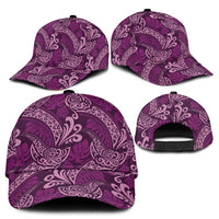 Royal Purple Monstera Classic Cap Polynesian Tribal Pattern - Polynesian Pride