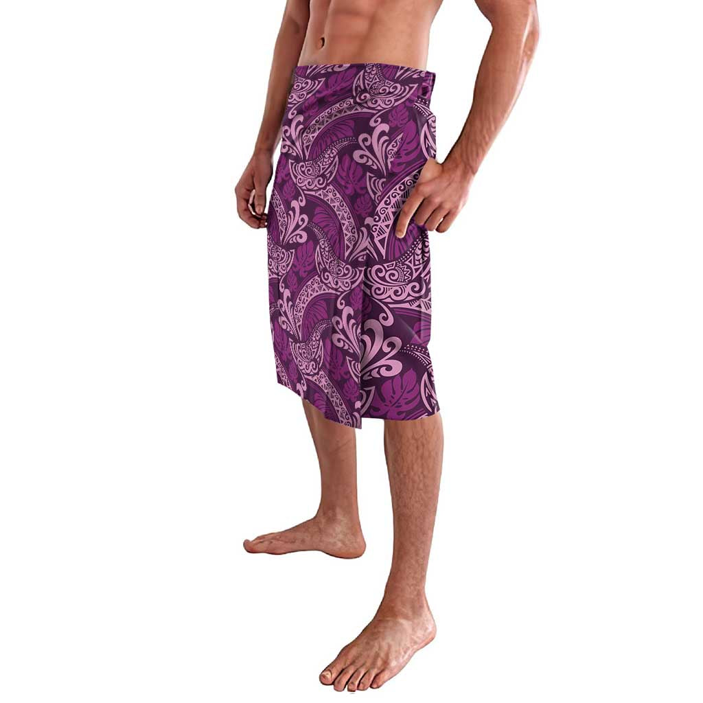 Royal Purple Monstera Lavalava Polynesian Tribal Pattern - Polynesian Pride