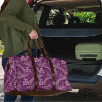 Royal Purple Monstera Travel Bag Polynesian Tribal Pattern - Polynesian Pride