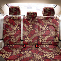 Luxury Red Monstera Back Car Seat Cover Polynesian Tribal Pattern - Polynesian Pride