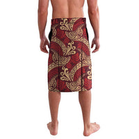 Luxury Red Monstera Lavalava Polynesian Tribal Pattern - Polynesian Pride