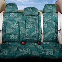 Teal Monstera Back Car Seat Cover Polynesian Tribal Pattern - Polynesian Pride