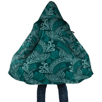 Teal Monstera Cloak Polynesian Tribal Pattern - Polynesian Pride