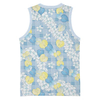 Anthurium Plumeria Lei Pastel Basketball Jersey Blue Hawaiian Splendid Palaka LT01 - Polynesian Pride