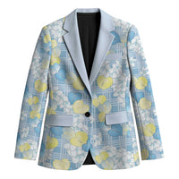 Anthurium Plumeria Lei Pastel Blazer Blue Hawaiian Splendid Palaka