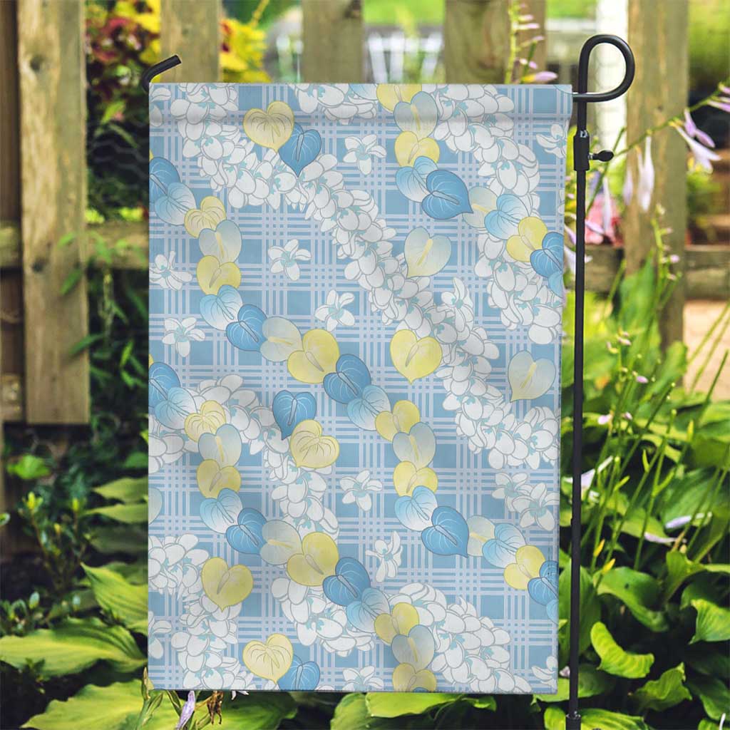 Anthurium Plumeria Lei Pastel Garden Flag Blue Hawaiian Splendid Palaka