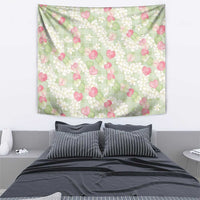 Anthurium Plumeria Lei Pastel Tapestry Green Hawaiian Splendid Palaka