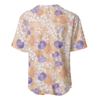 Anthurium Plumeria Lei Pastel Baseball Jersey Orange Hawaiian Splendid Palaka
