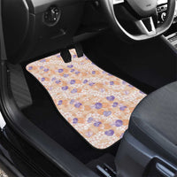 Anthurium Plumeria Lei Pastel Car Mats Orange Hawaiian Splendid Palaka