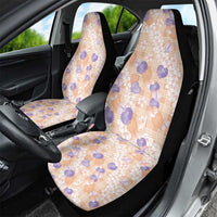 Anthurium Plumeria Lei Pastel Car Seat Cover Orange Hawaiian Splendid Palaka