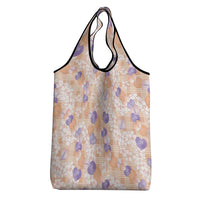 Anthurium Plumeria Lei Pastel Grocery Bag Orange Hawaiian Splendid Palaka LT01 - Polynesian Pride