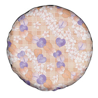 Anthurium Plumeria Lei Pastel Spare Tire Cover Orange Hawaiian Splendid Palaka