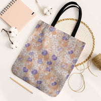 Anthurium Plumeria Lei Pastel Tote Bag Orange Hawaiian Splendid Palaka