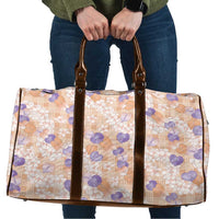 Anthurium Plumeria Lei Pastel Travel Bag Orange Hawaiian Splendid Palaka LT01 Orange - Polynesian Pride