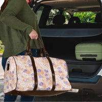 Anthurium Plumeria Lei Pastel Travel Bag Orange Hawaiian Splendid Palaka LT01 - Polynesian Pride