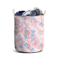 Anthurium Plumeria Lei Pastel Laundry Basket Pink Hawaiian Splendid Palaka