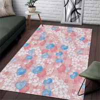 Anthurium Plumeria Lei Pastel Area Rug Pink Hawaiian Splendid Palaka