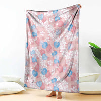 Anthurium Plumeria Lei Pastel Blanket Pink Hawaiian Splendid Palaka