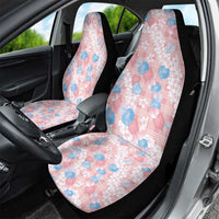 Anthurium Plumeria Lei Pastel Car Seat Cover Pink Hawaiian Splendid Palaka