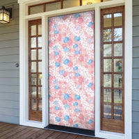 Anthurium Plumeria Lei Pastel Door Cover Pink Hawaiian Splendid Palaka