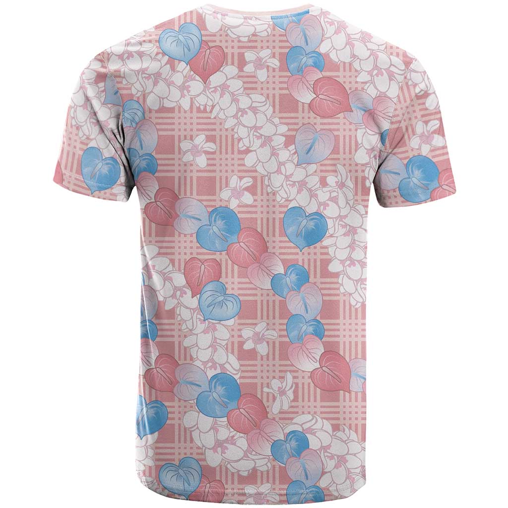 Anthurium Plumeria Lei Pastel T Shirt Pink Hawaiian Splendid Palaka