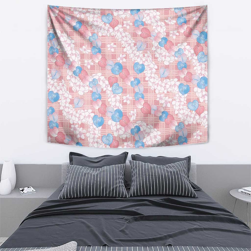 Anthurium Plumeria Lei Pastel Tapestry Pink Hawaiian Splendid Palaka