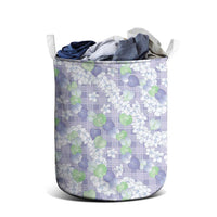 Anthurium Plumeria Lei Pastel Laundry Basket Purple Hawaiian Splendid Palaka LT01 - Polynesian Pride
