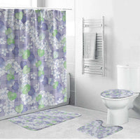 Anthurium Plumeria Lei Pastel Bathroom Set Purple Hawaiian Splendid Palaka LT01 Bathroom Set (4 pcs) Purple - Polynesian Pride