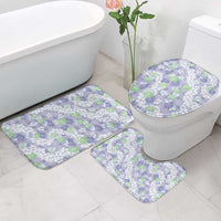 Anthurium Plumeria Lei Pastel Bathroom Set Purple Hawaiian Splendid Palaka LT01 - Polynesian Pride