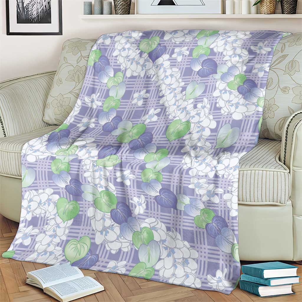 Anthurium Plumeria Lei Pastel Blanket Purple Hawaiian Splendid Palaka