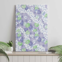 Anthurium Plumeria Lei Pastel Canvas Wall Art Purple Hawaiian Splendid Palaka LT01 - Polynesian Pride