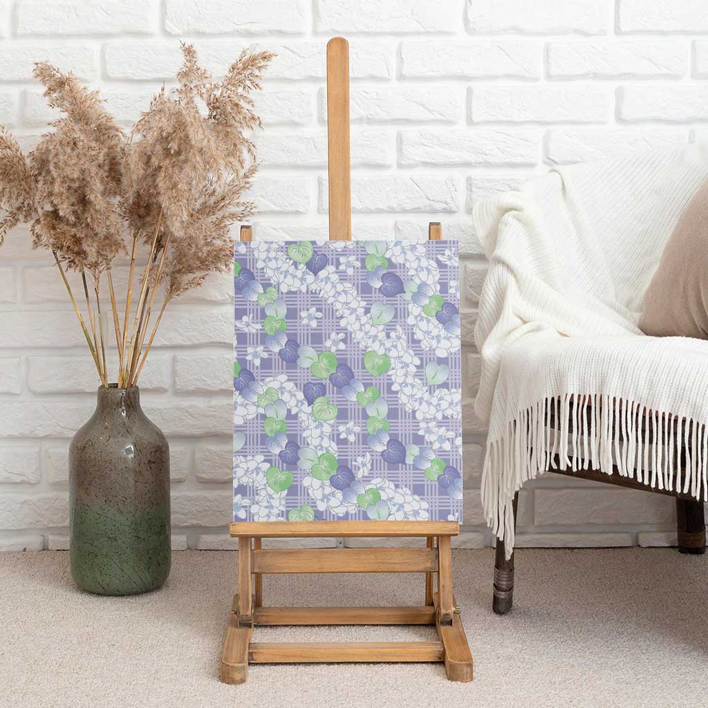 Anthurium Plumeria Lei Pastel Canvas Wall Art Purple Hawaiian Splendid Palaka LT01 - Polynesian Pride
